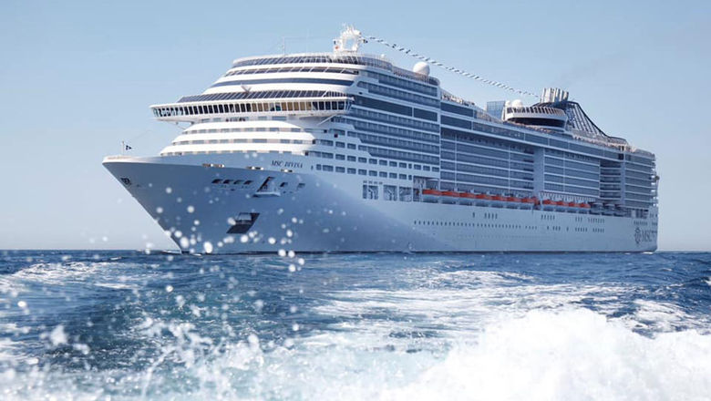 Scenes of Amazon Prime show filmed on MSC Divina