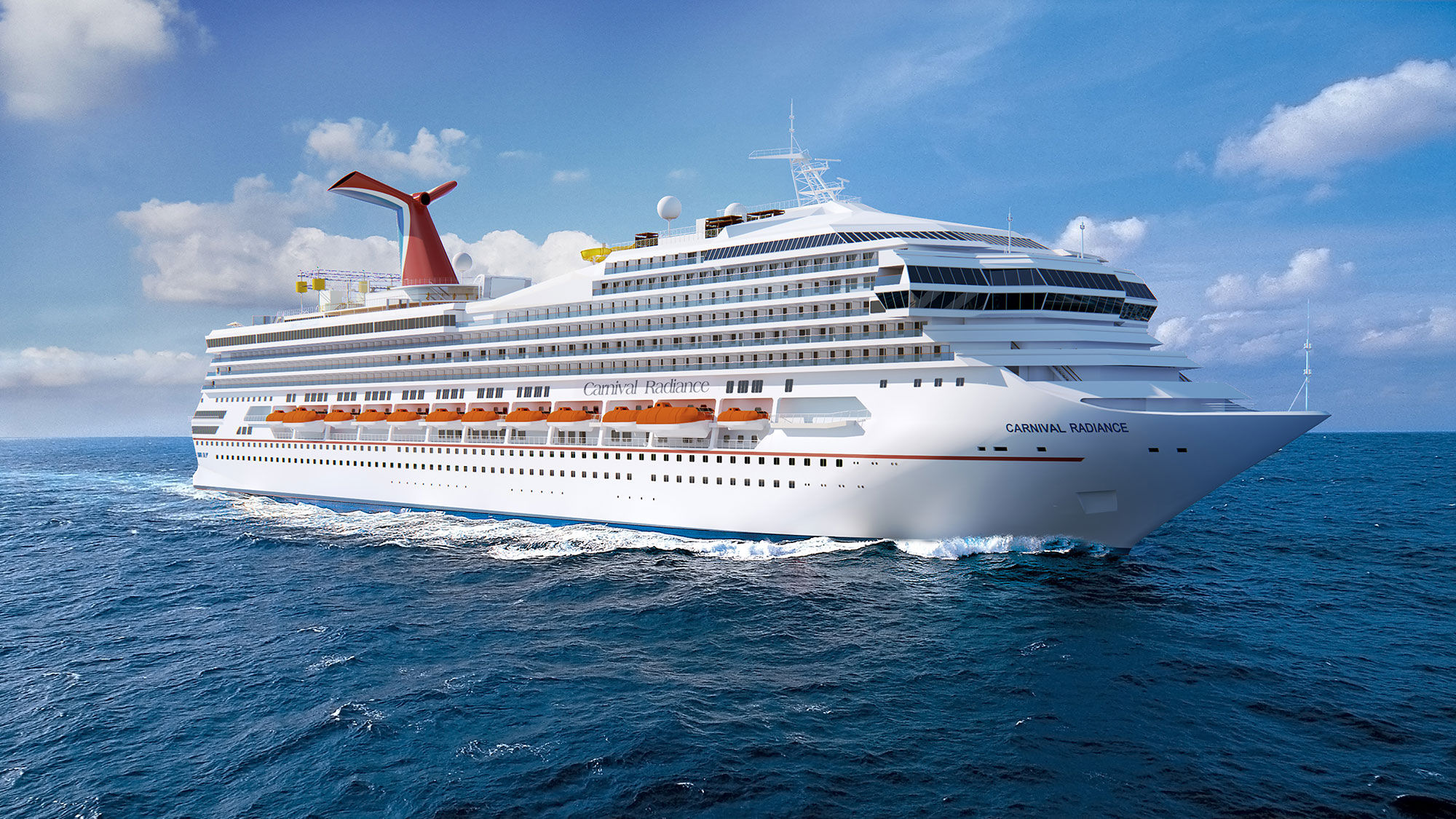 The Carnival Victory will become the Carnival Radiance, but not in late April as previously planned.
