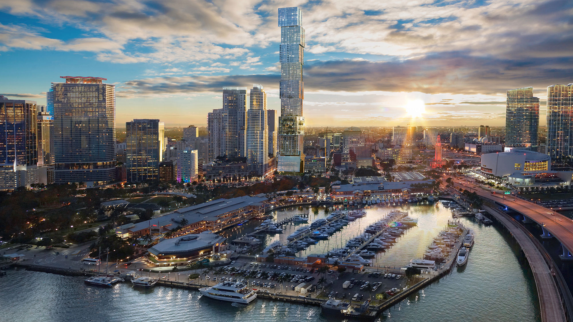 The Waldorf Astoria Miami will be housed in the city's tallest skyscraper, seen here in a rendering.
