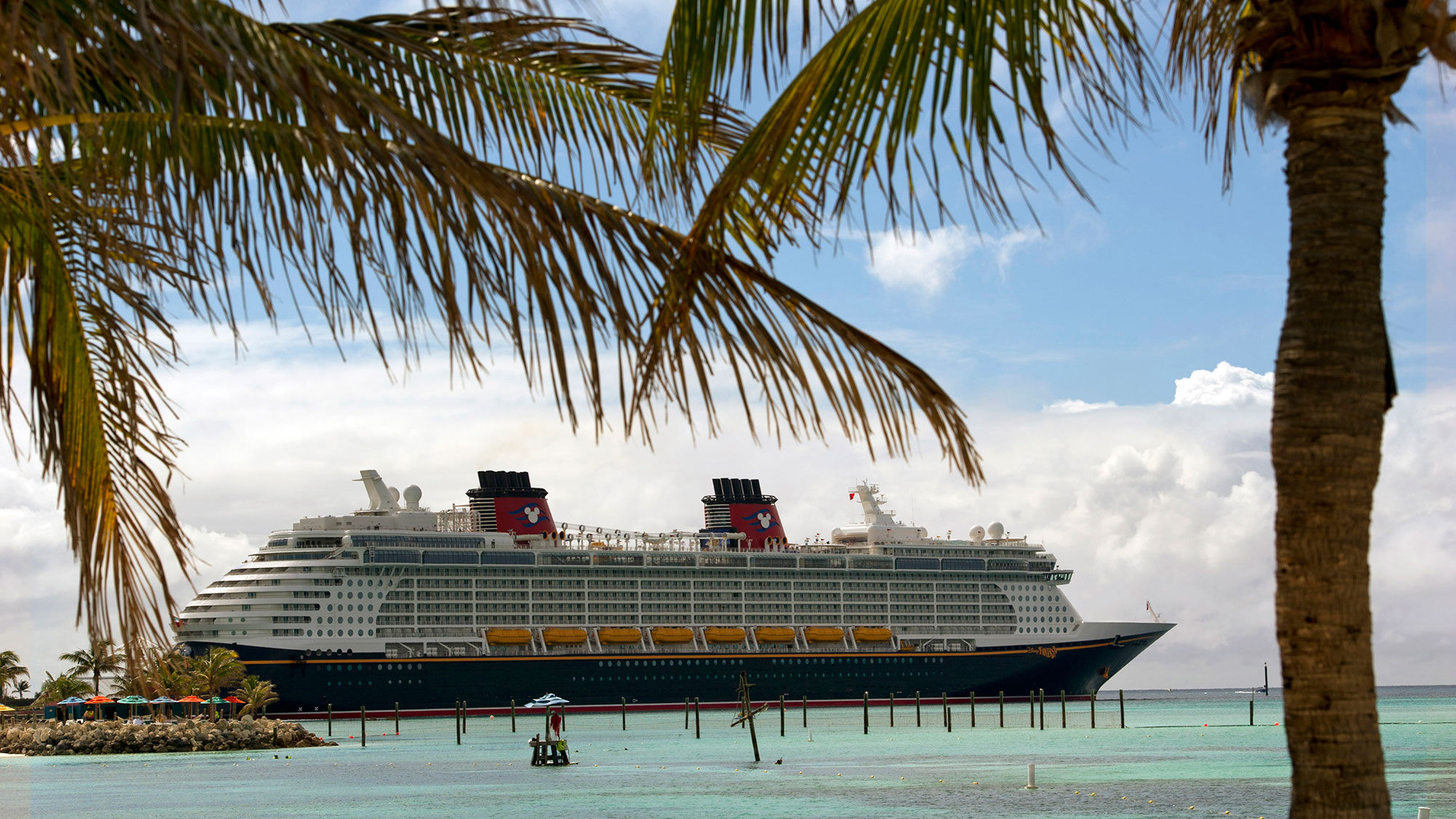 The Disney Fantasy at Castaway Cay.