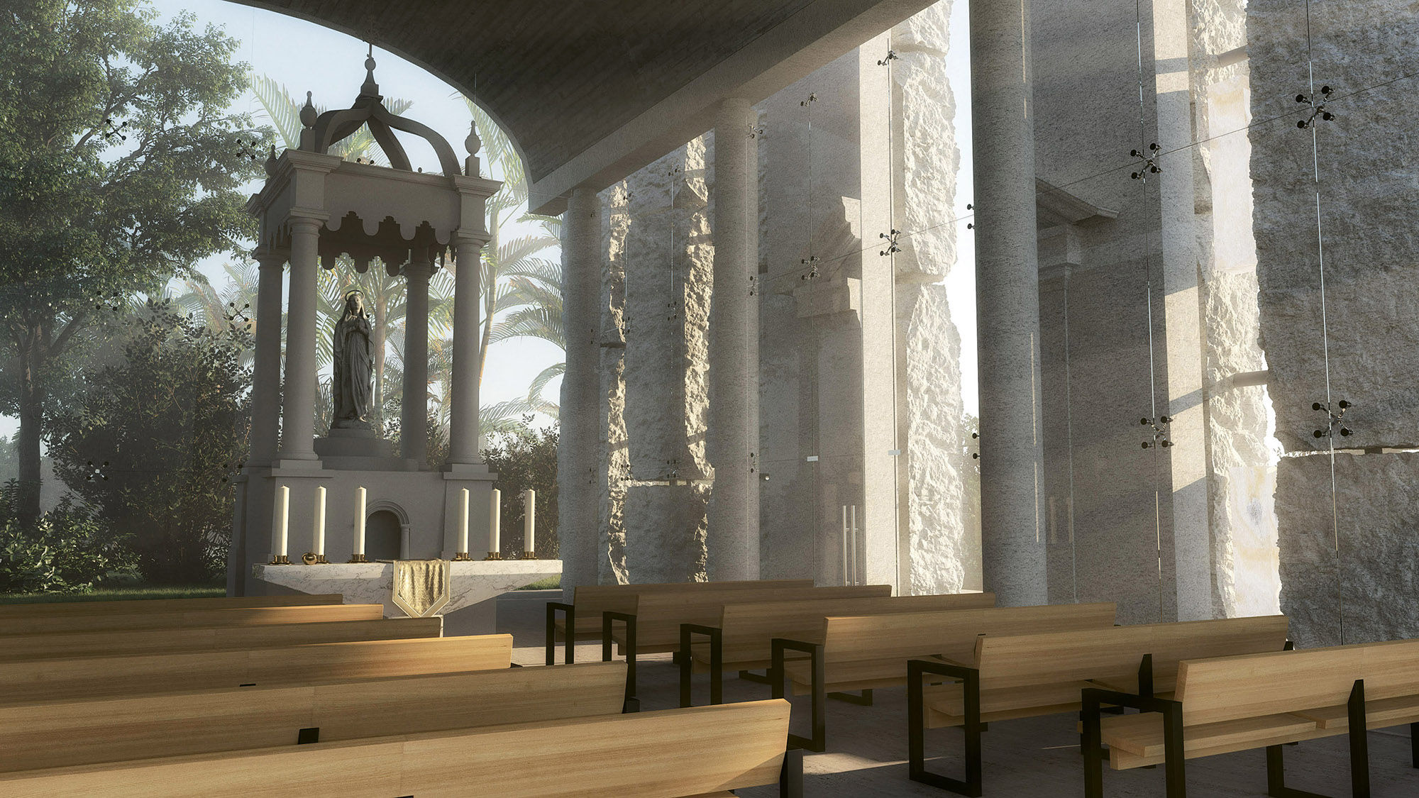 The chapel at the upcoming TRS Coral Hotel in Costa Mujeres.