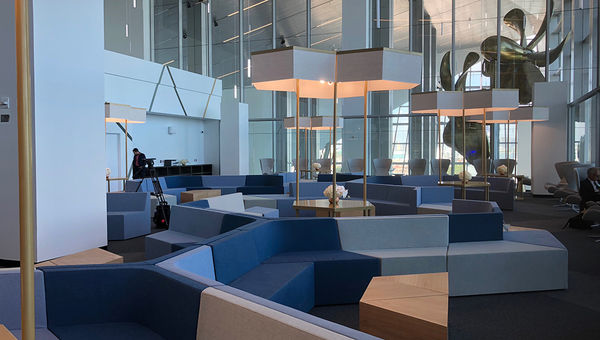 The waiting area for Crown & Anchor Society passengers.