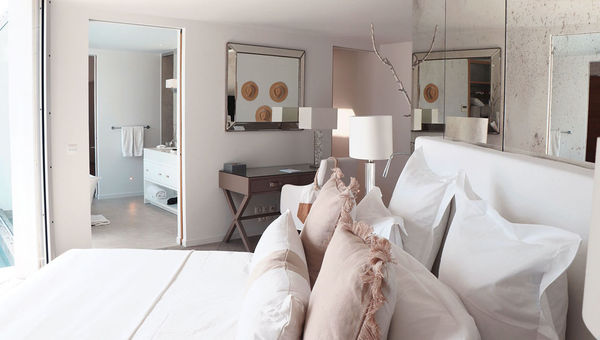 A one-bedroom villa at the Hotel Le Toiny, which reopened on Oct. 15 after a full refurbishment. A one-bedroom villa at the Hotel Le Toiny, which reopened on Oct. 15 after a full refurbishment.