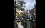 One of the many canals running through Amsterdam.