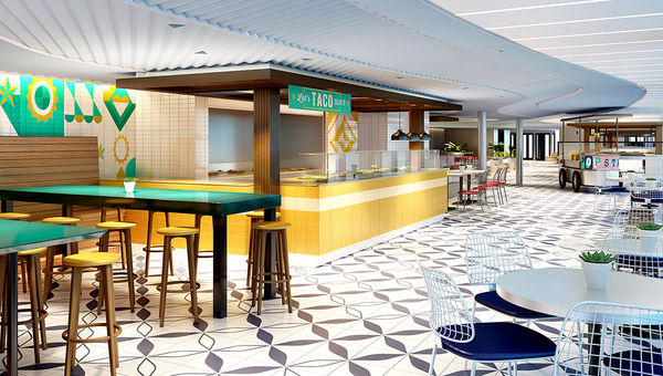 The Galley will have several food stations. The Galley will have several food stations.