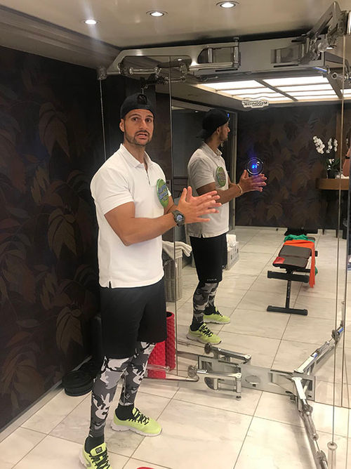 AmaPrima wellness coach Andre Almeida leads a personal training session. AmaPrima wellness coach Andre Almeida leads a personal training session.