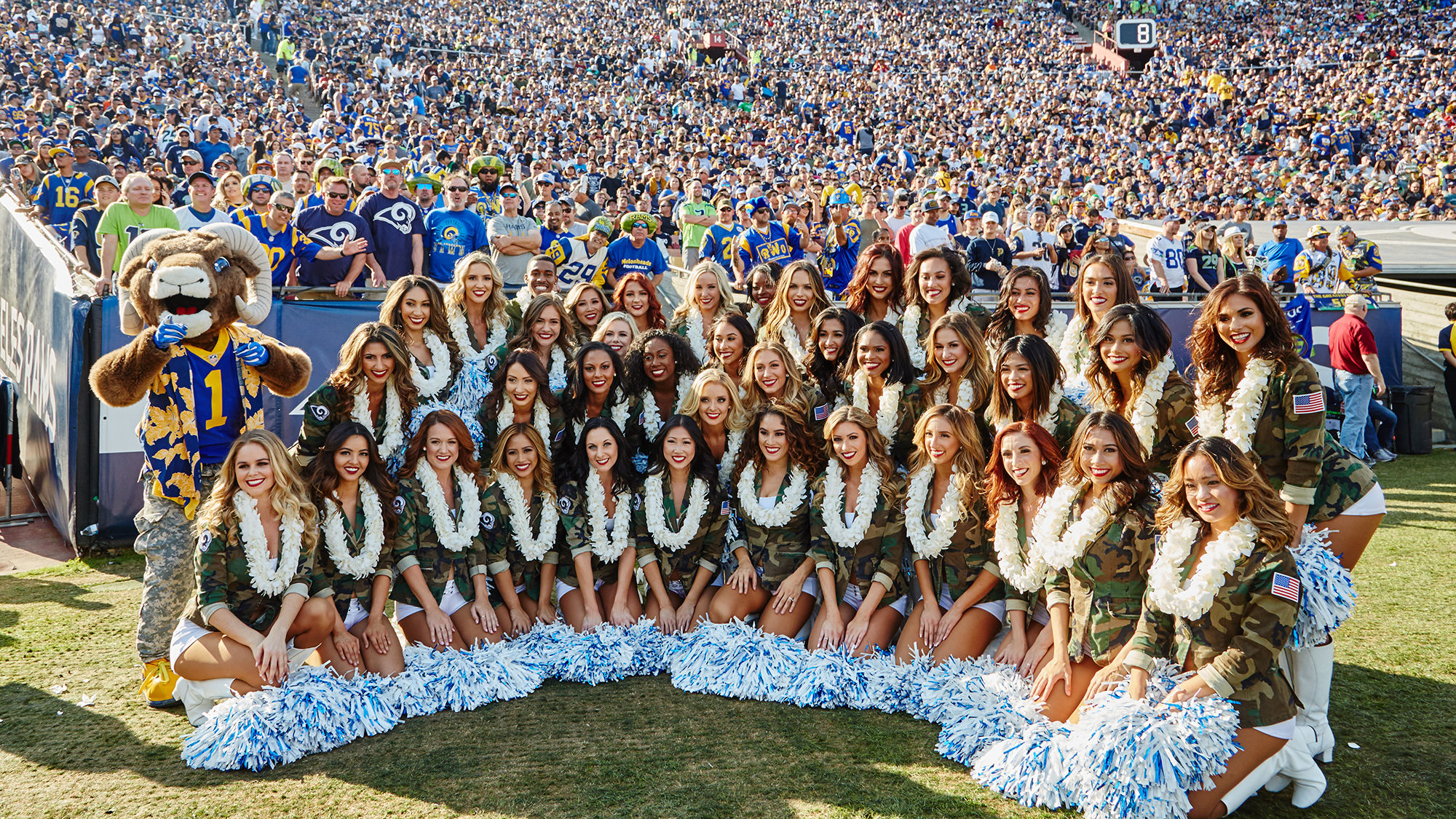 The Hawaiian Islands served as the presenting sponsor of the Nov. 11 Rams-Seahawks game at the L.A. Memorial Coliseum.