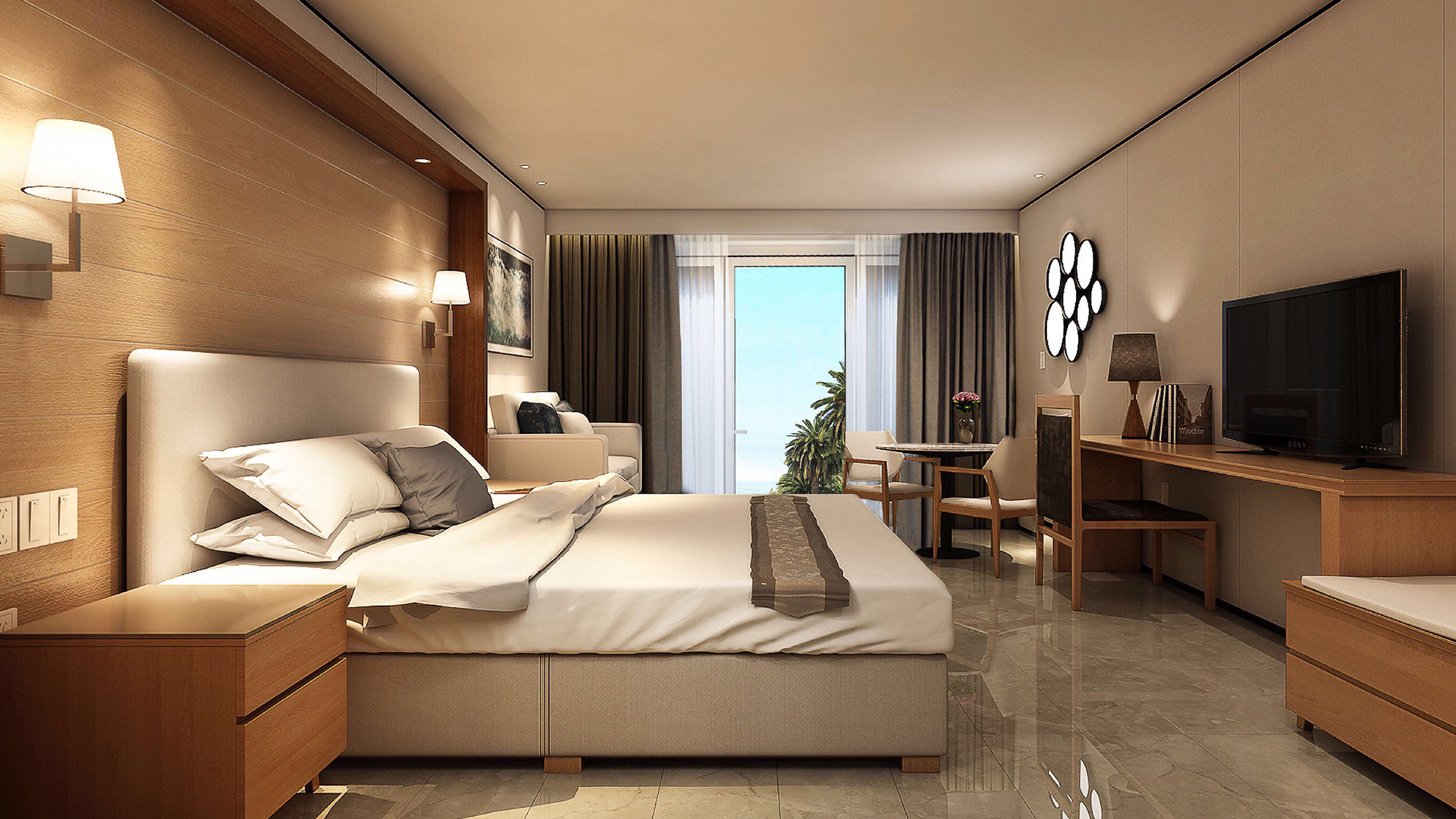A room at the refurbished Sonesta Maho Beach Resort, Casino and Spa, which is on track to reopen in February.
