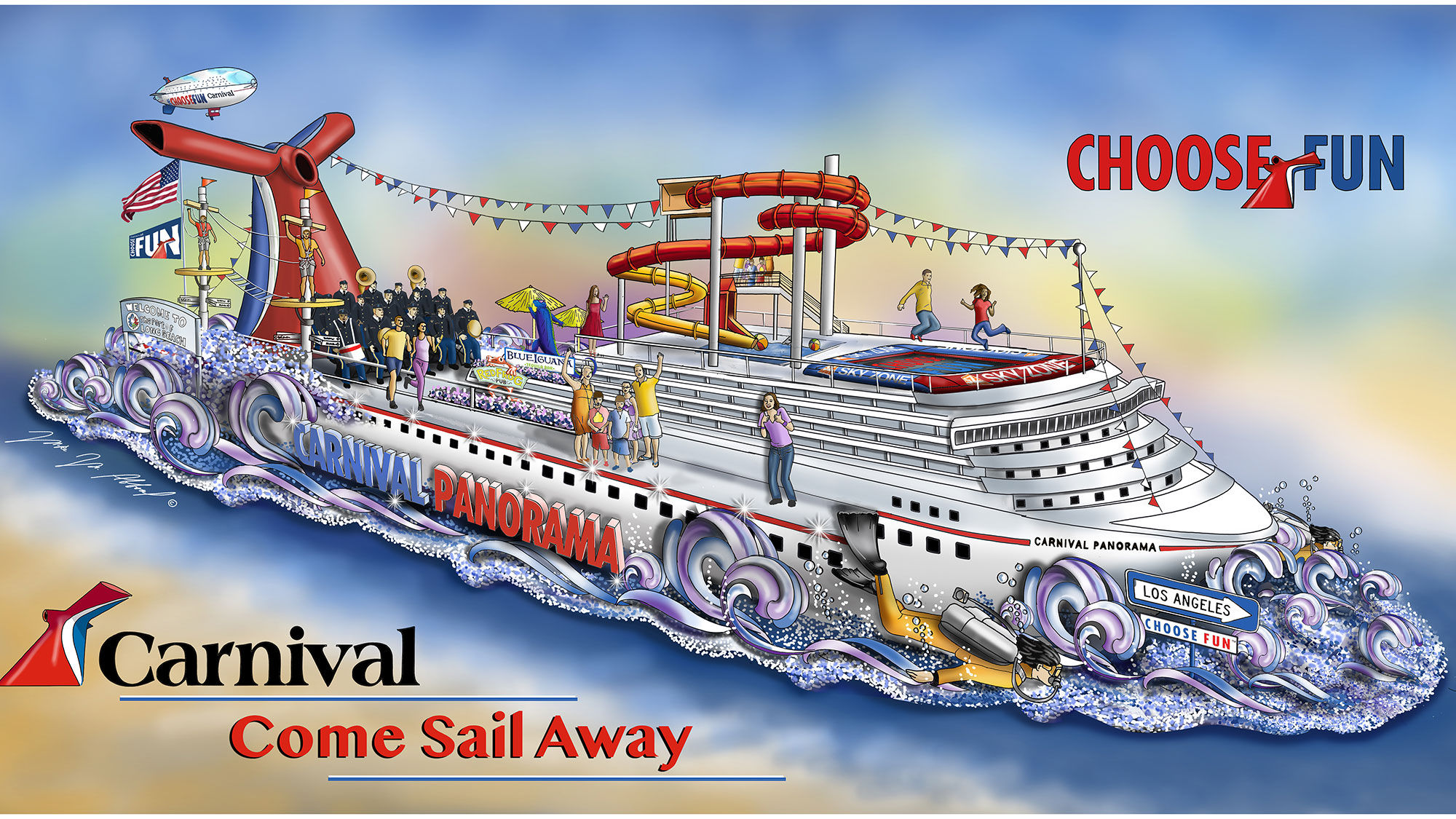 Floral model of Carnival Panorama to appear in Rose Parade
