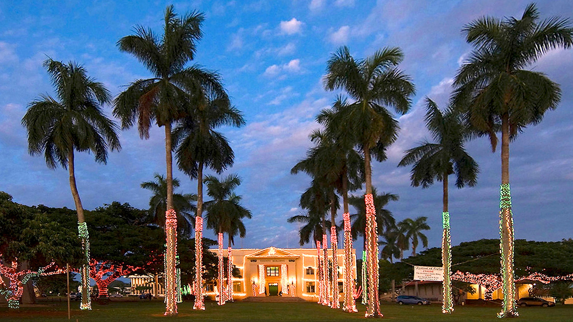 Kauai's Festival of Lights runs through the month of December and is focused on holiday displays made from recycled materials.