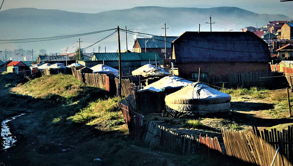 Yurts have sprung up on the outskirts of Ulaan Baatar.