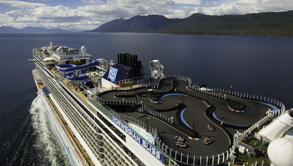 The 4,000-passenger Norwegian Bliss will return in May for its second year in Alaska. The 4,000-passenger Norwegian Bliss will return in May for its second year in Alaska.