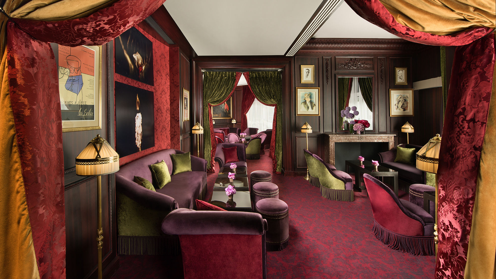 The lobby at the Hotel Barriere Le Fouquet's Paris.