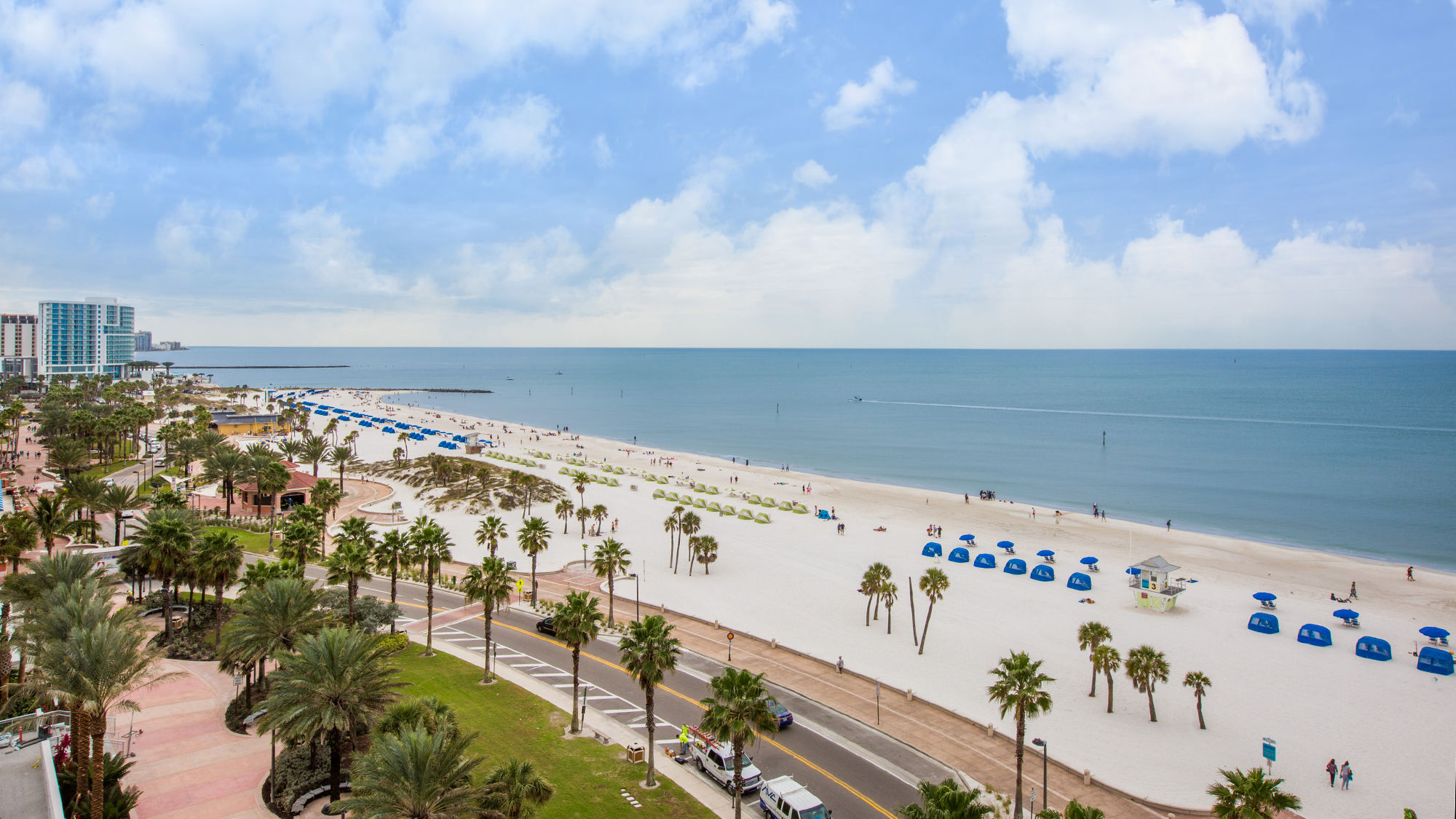 The view of Clearwater Beach from a room at the Wyndham Grand Clearwater.