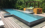 Private pool with beach villa at Four Seasons Resort Maldives Landaa Giraavaru.