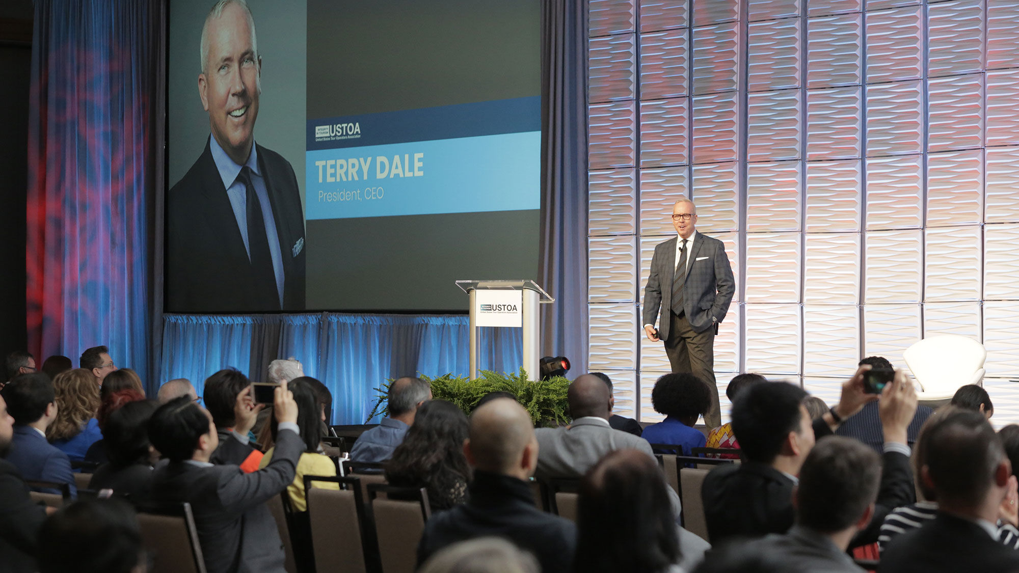USTOA CEO Terry Dale at the association's annual conference.