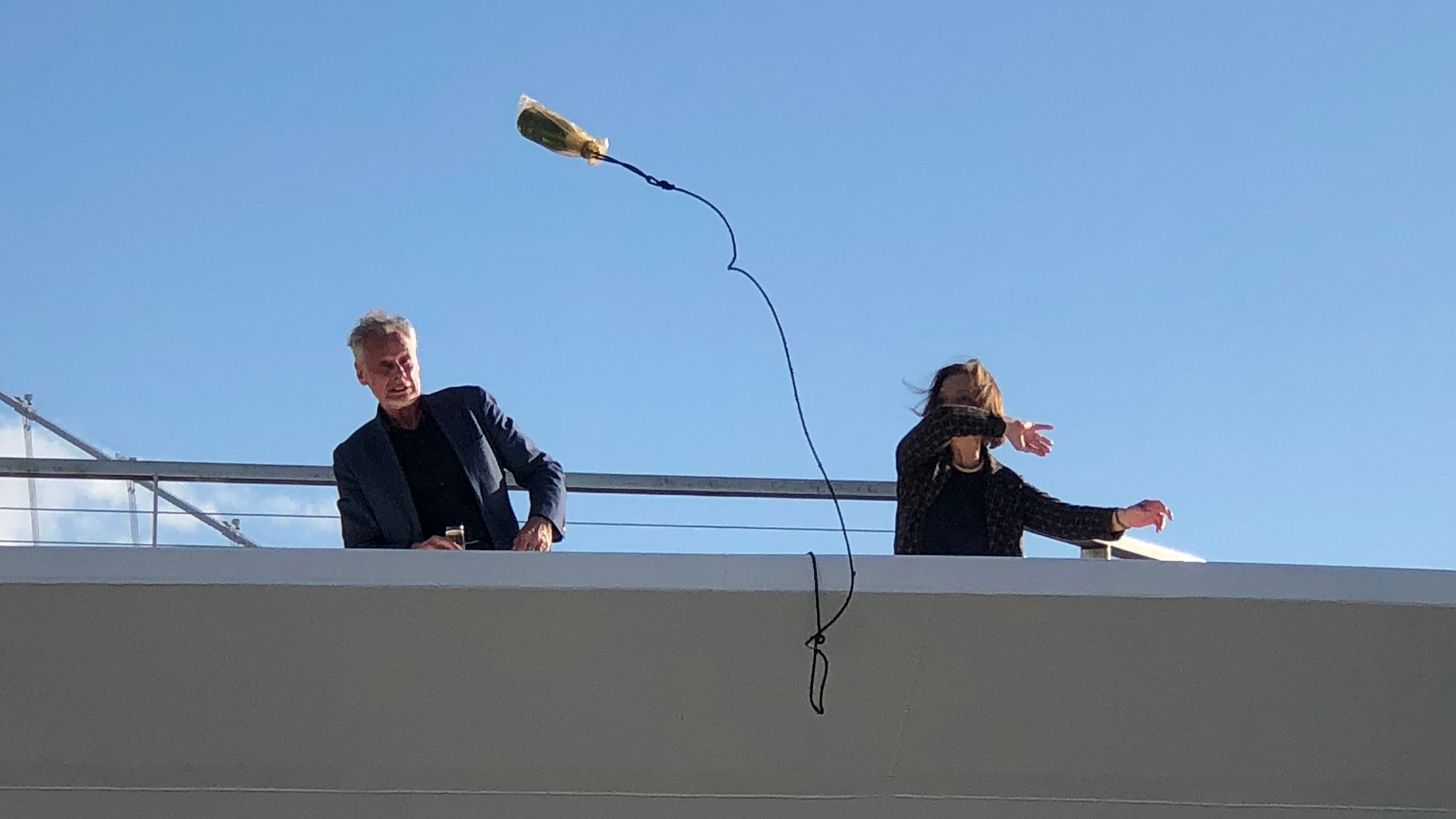 The National Geographic Venture was christened in San Francisco by Sven-Olaf Lindblad and Pamela Fingleton.