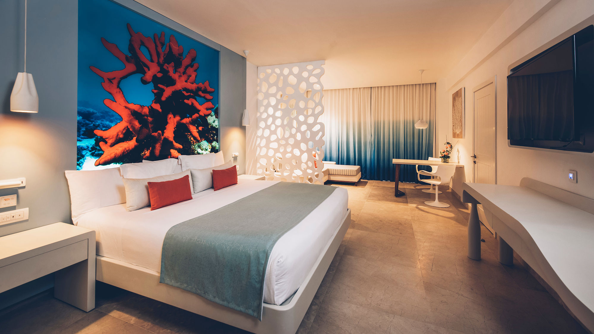 A Star Prestige guestroom at the Iberostar Cancun.
