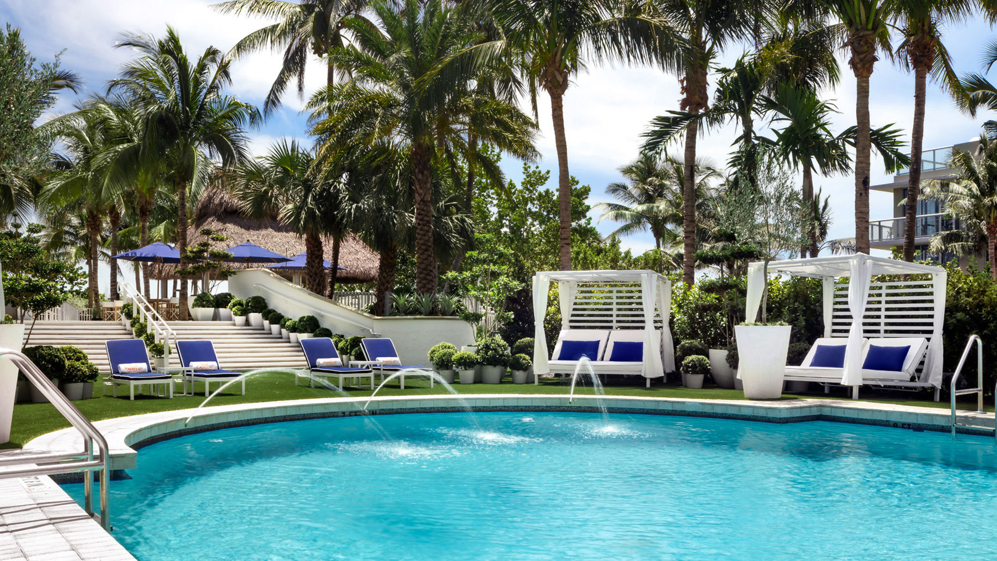 The Cadillac Hotel & Beach Club's pool and cabanas.