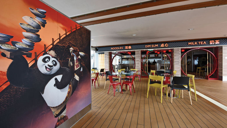 The DreamWorks partnership produced the Kung Fu Panda Noodle Shop on Quantum of the Seas in 2015.