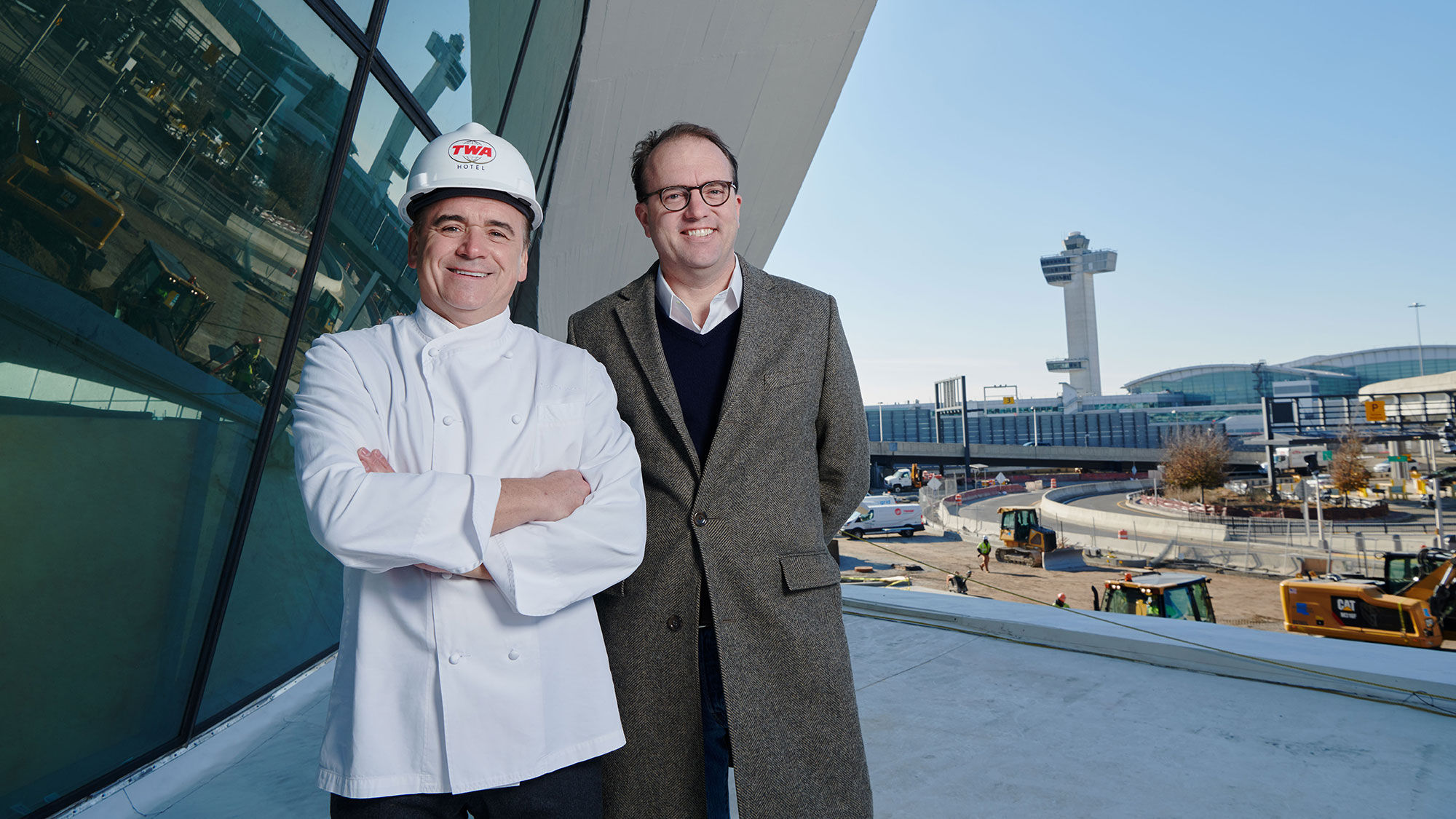 Jean-Georges Vongerichten and MCR Development CEO Tyler Morse at the TWA Hotel.