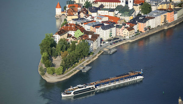 The AmaPrima in Passau Germany. The AmaPrima in Passau Germany.