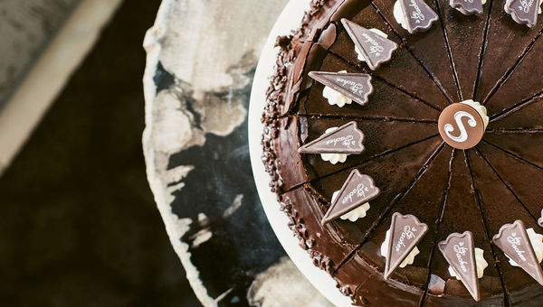 Sacher torte in Vienna. Sacher torte in Vienna.