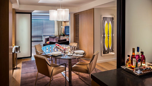 The intimate Conrad Suite at the Conrad New York.