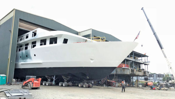 The American Harmony being built at Chesapeake Shipbuilding.