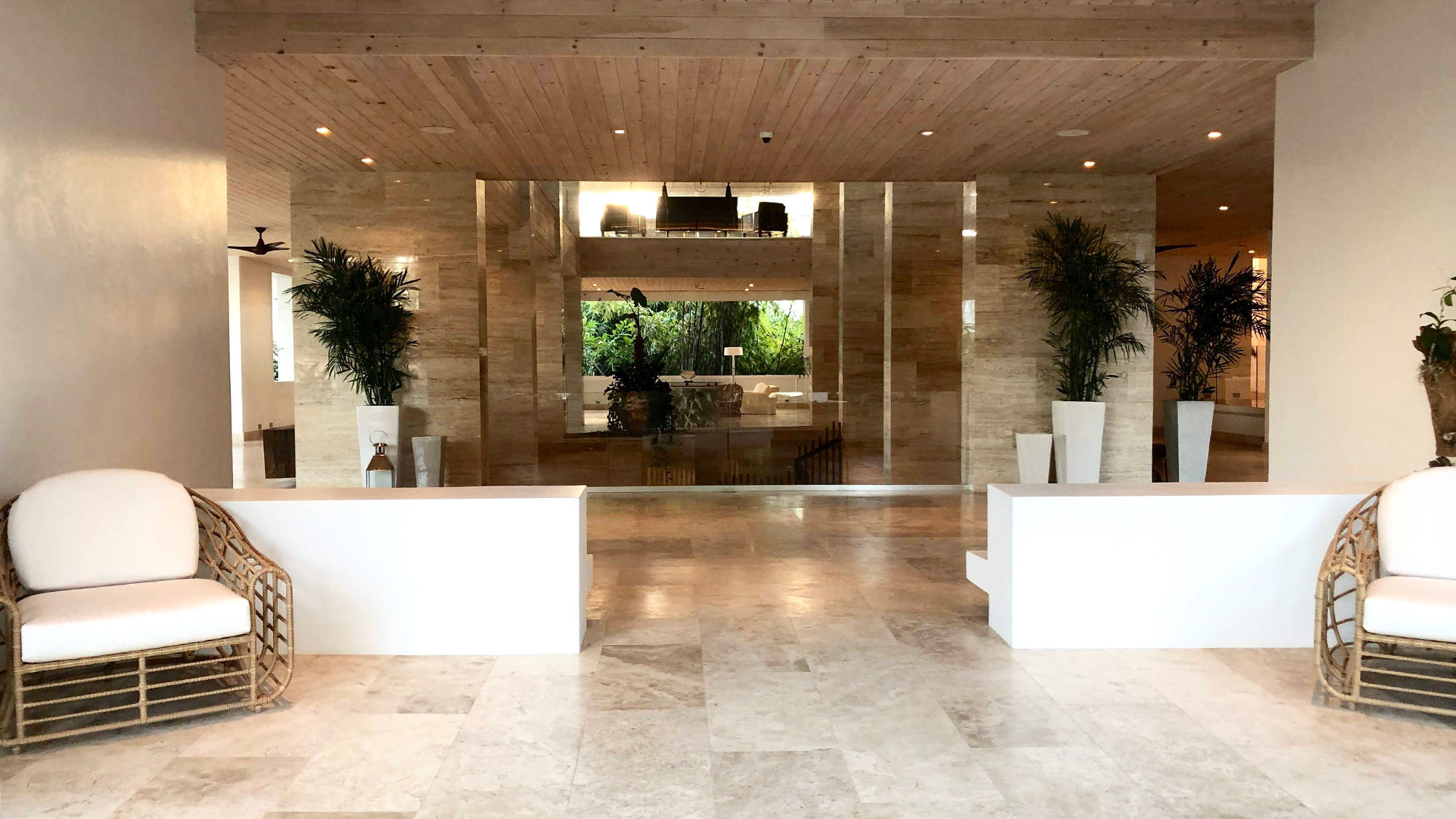 The lobby of the Hodges Bay Resort and Spa in Antigua.