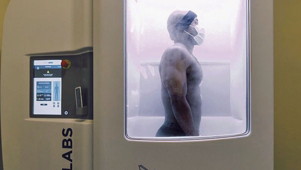 Full-body cryotherapy at Upgrade Labs.