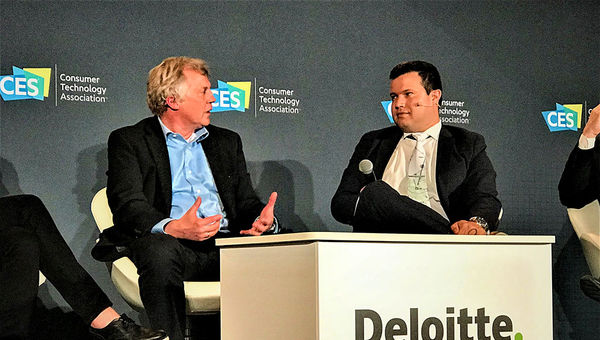 Tom Prevot of Uber and David Rottblatt of EmbraerX spoke on the panel, "Flying taxis -- build them, but will they come?" Tom Prevot of Uber and David Rottblatt of EmbraerX spoke on the panel, "Flying taxis -- build them, but will they come?"