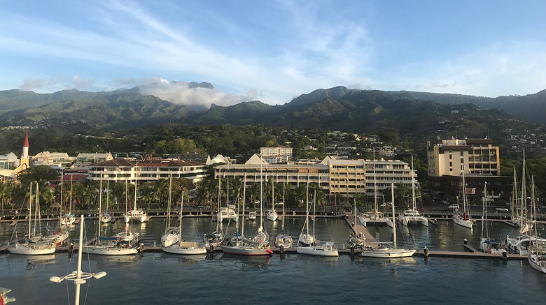 The port of Papeete, Tahiti, home base for the Paul Gauguin.