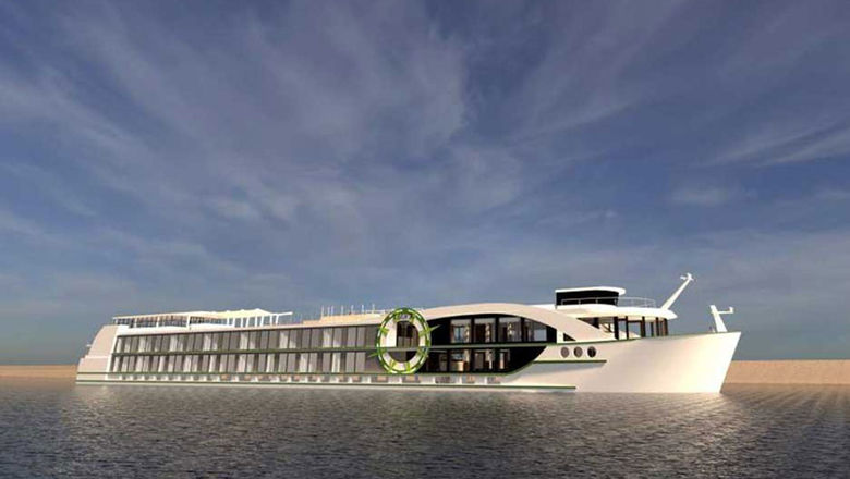 A rendering of the Adorinha, an 84-passenger ship due to enter service in 2020.