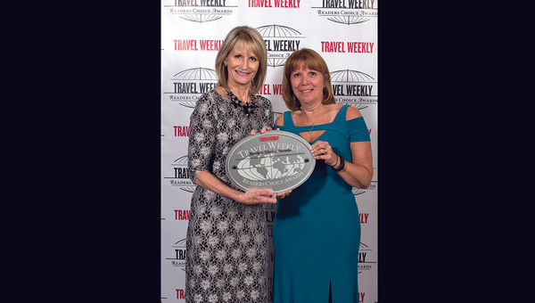 Barbie Groves and Donna Mulligan of Mark Travel/Funjet, which won for Mexico and Domestic Packaged.