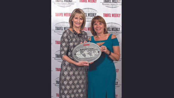 Barbie Groves and Donna Mulligan of Mark Travel/Funjet, which won for Mexico and Domestic Packaged.