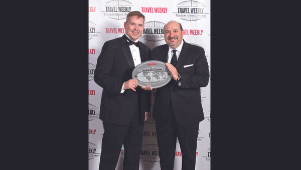 Sam Combs and Scott Wiseman of Travel Impressions, winner of the Packaged Sales & Service category.