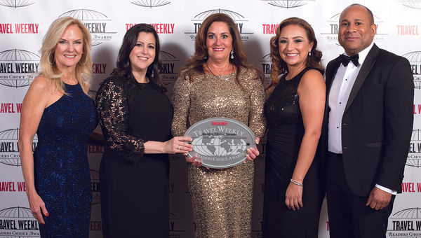 Melissa Araya, Kari Tarnowski, Carmen Roig, Vanessa Rodriguez and Walter Littlejohn of Crystal Cruises.