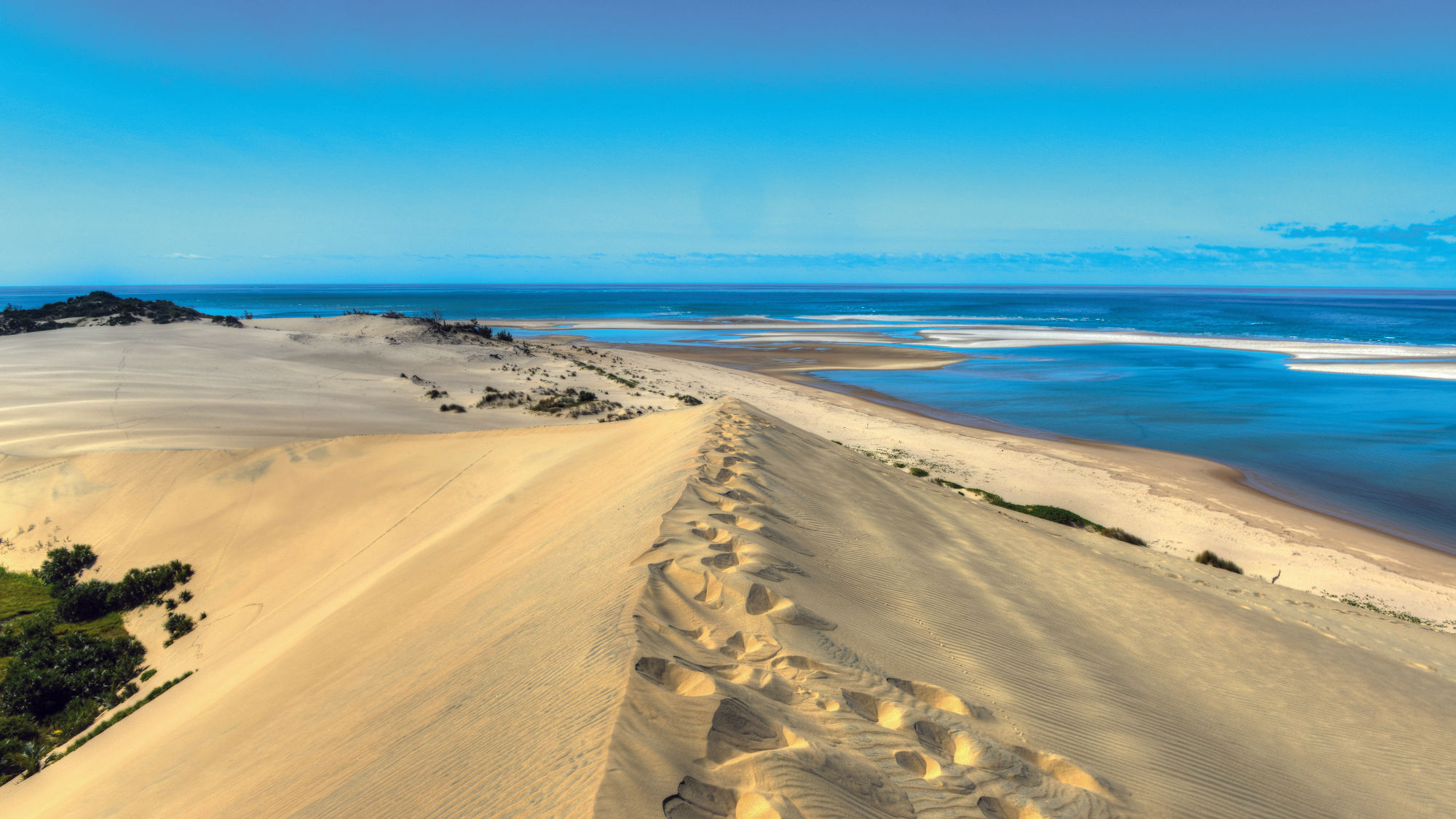 Sand dunes on Bazaruto Island, Mozambique.
