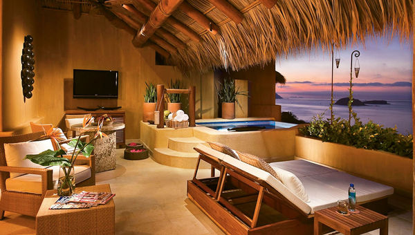 An outdoor terrace at the resort. The resort’s Ixtapa Spa offers a menu of couples massages and other treatments. An outdoor terrace at the resort. The resort’s Ixtapa Spa offers a menu of couples massages and other treatments.
