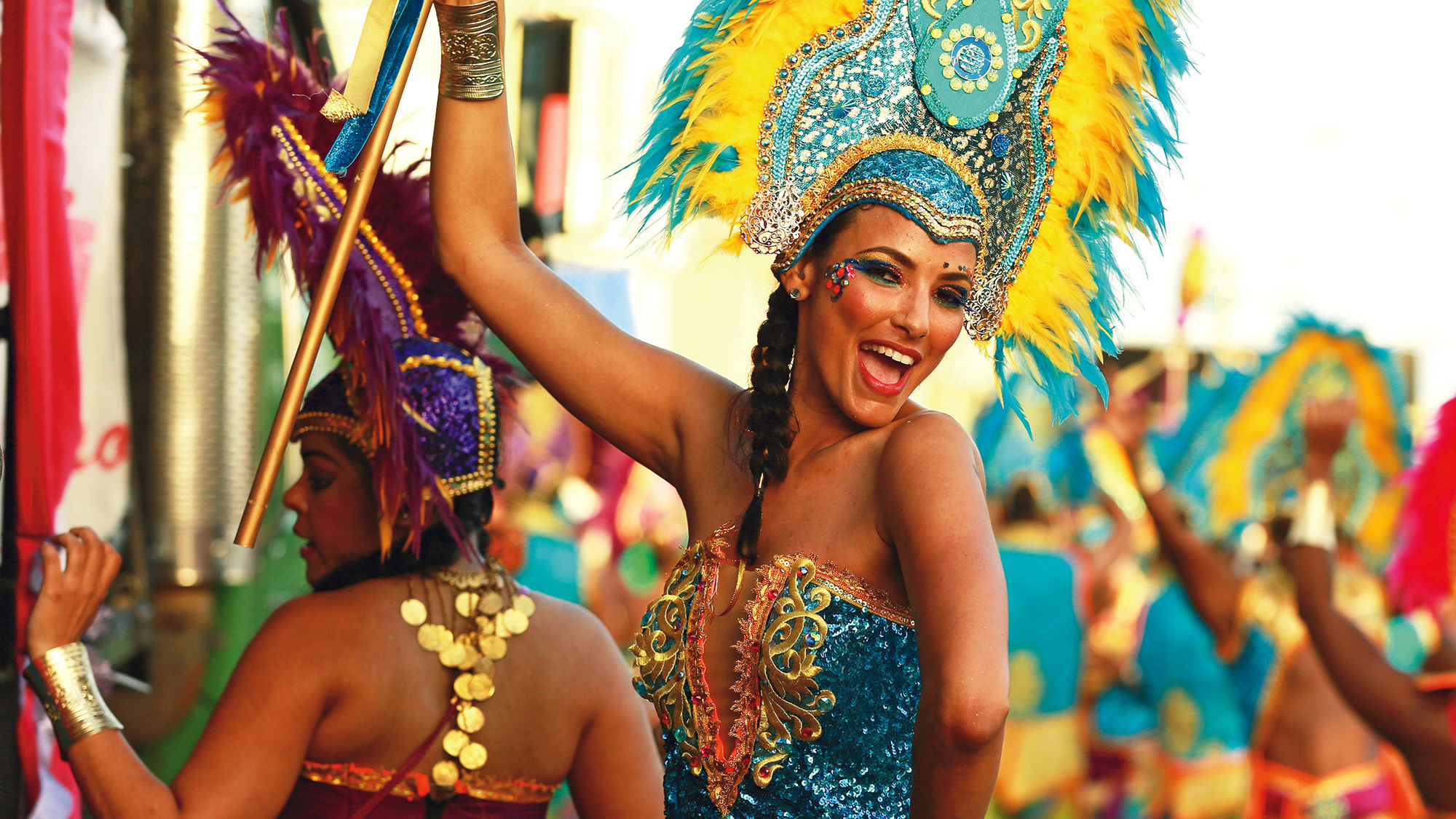 Revelers at Curacao Carnival 2016. Tumba is the music of the island’s annual celebration.