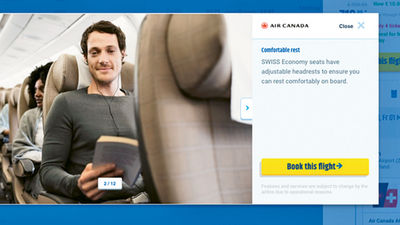 Slides help shoppers see that they are booking a codeshare.