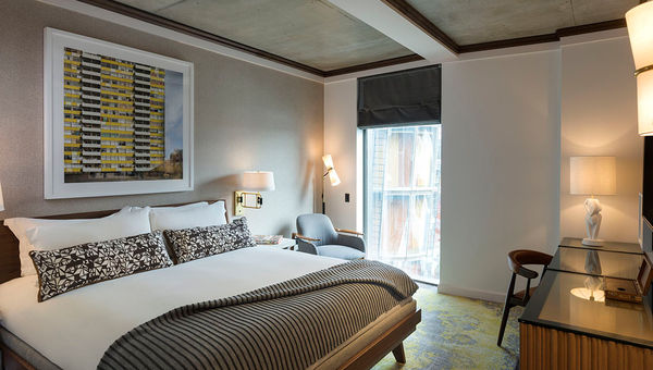 A king room at the Bankside Hotel, an Autograph Collection hotel, London. A king room at the Bankside Hotel, an Autograph Collection hotel, London.