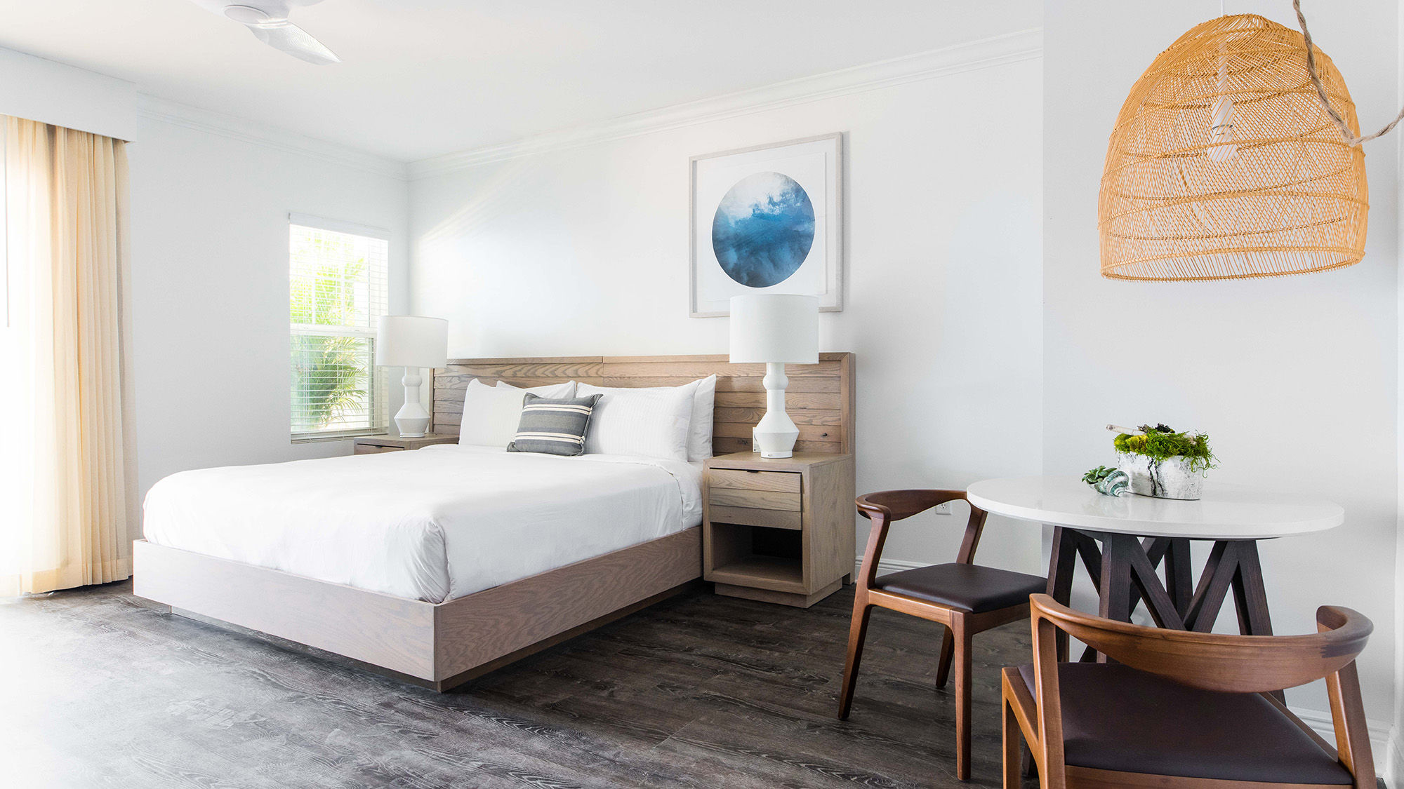 One of the refreshed guestrooms at the Parrot Key Hotel & Villas.