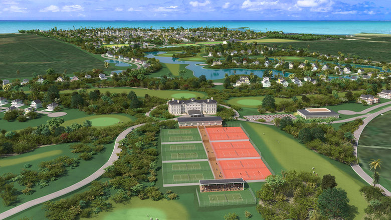 A rendering of the development planned for the Bahamian Out Island of Long Island.