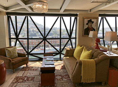A guestroom at the Silo hotel, which occupies the top six floors of a former grain silo in the V&A Waterfront section of Cape Town, South Africa. A guestroom at the Silo hotel, which occupies the top six floors of a former grain silo in the V&A Waterfront section of Cape Town, South Africa.