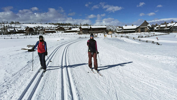 Skiers head out on the resort’s trails. Skiers head out on the resort’s trails.