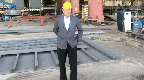 American Queen Steamboat Company CEO John Waggoner at Gulf Island Shipyard in Houma, Louisiana, where the American Countess paddlewheeler is being built. American Queen Steamboat Company CEO John Waggoner at Gulf Island Shipyard in Houma, Louisiana, where the American Countess paddlewheeler is being built.