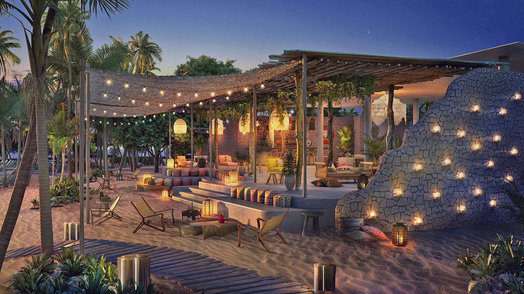 Resorts World Bimini will build a beach club designed by Virgin Voyages. Virgin will have exclusive use of the beach club when its ship is in port.