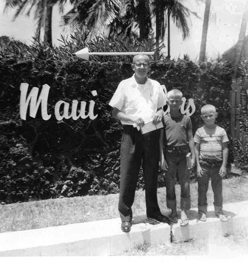 Pal Anderson and his sons, Van and Brad, in Maui in 1962. Pal Anderson and his sons, Van and Brad, in Maui in 1962.